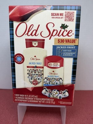 Old Spice Jack Frost Holidude edition gift set body wash/deodorant New Sealed