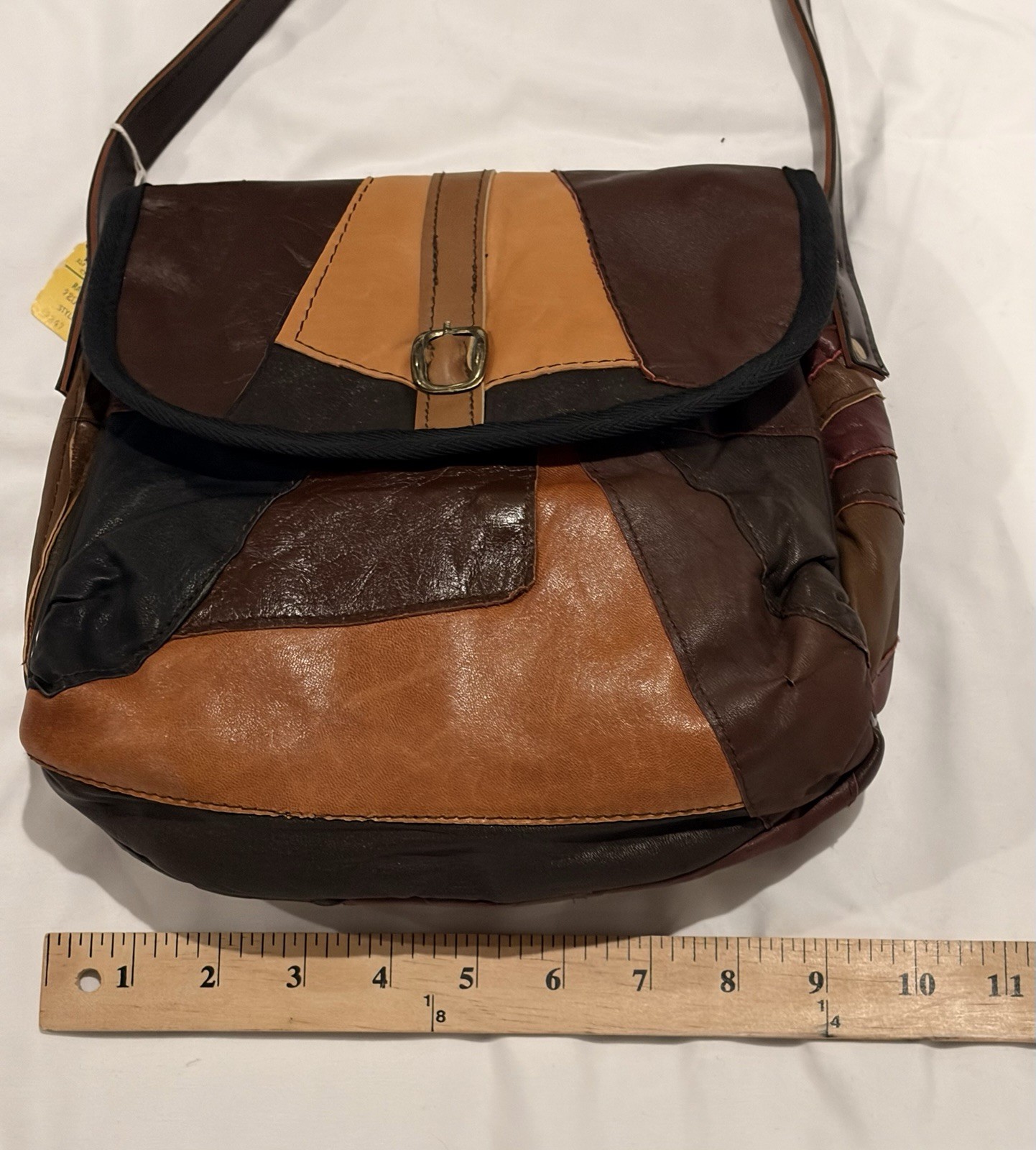 Vintage ADR Chicago Leather Patchwork Crossbody B… - image 10