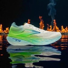 SE Brooks Hyperion Elite 4 PB Gray Green Running Shoes Mens Sz 8 - Women Sz 9.5