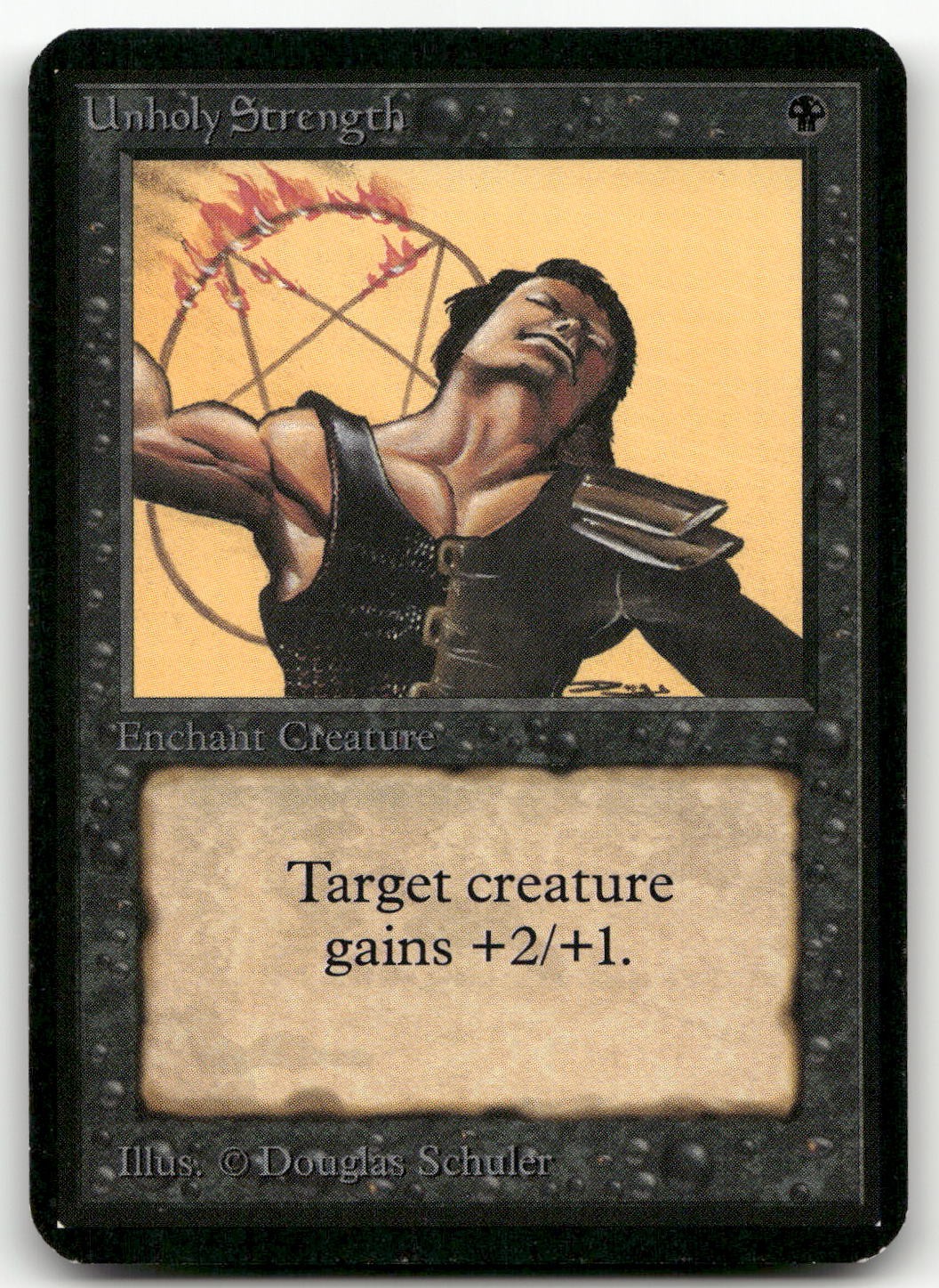 Unholy Strength (LP) Alpha Edition LEA Magic MTG