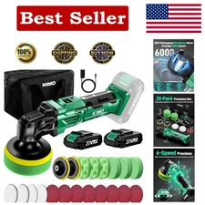 Lightweight 20V Cordless Polisher with 25 Accessories - Ideal for Car Detailing