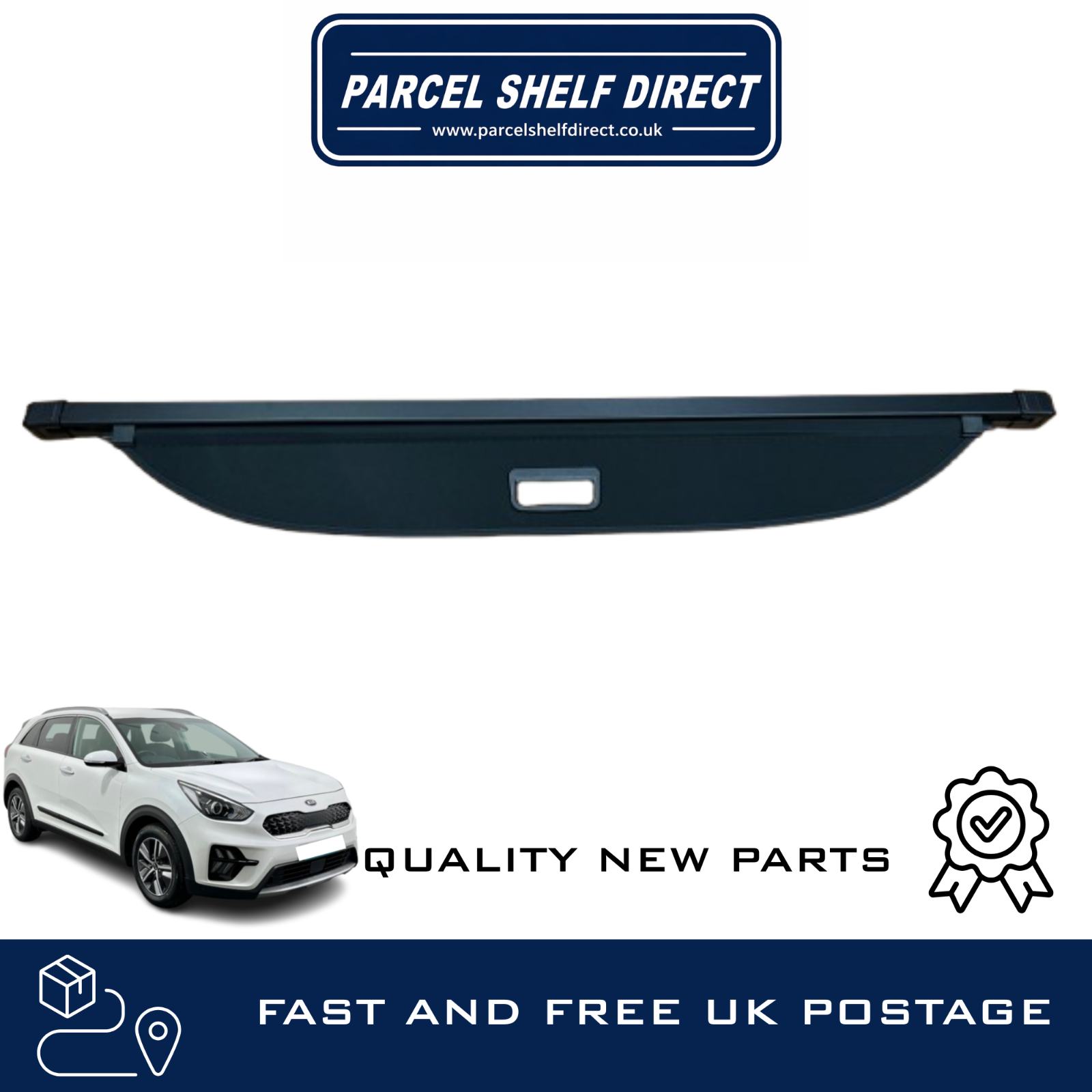 KIA NIRO MK1 RETRACTABLE PARCEL SHELF / LOAD COVER / LUGGAGE COVER 2017-22 *NEW*