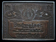 KD21104 GREAT VINTAGE 1970s GENUINE ***BUDWEISER LAGER BEER*** BELT BUCKLE