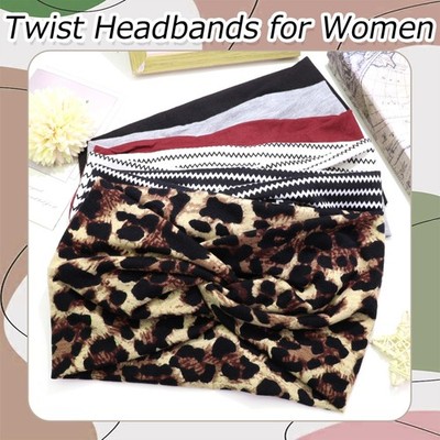 6 Pack Boho Headbands for Women Wide Twist Knotted Head  display picture 1