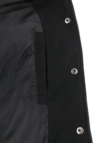 TRUE RELIGION Two Toned Varsity Men Jacket L Dark Bomber Hooded Buttoned Detail - Picture 11 of 11