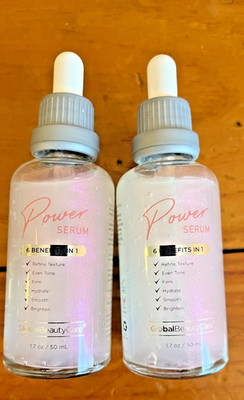 2x Global Beauty Care POWER SERUM 6 Benefits in One 1.7oz All In One