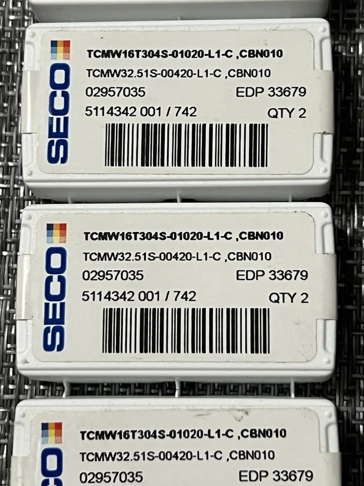 Insertos Seco TCMW32.5S-00420-L1C, CBN010. Lote de 10 insertos. Foto 3 de 3
