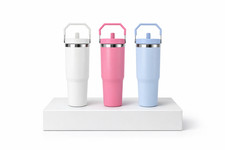 Stainless  30 oz Stainless Steel  Ice Flow Flip Straw Tumbler.