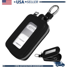 Leather Zipper Case Car Key Fob Universal Vehicle Smart Keys Protector Holder B Leather Zipper Case Car Key Fob Universal Vehicle Smart Keys Protector Holder B