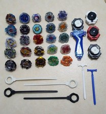 Beyblade 25 Piece Launcher Set Bulk Lot Authentic Toy Battle Tops Rare