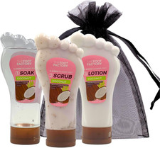 Foot Soak, Scrub & Lotion Set – Foot Care Gift Set for Dry, Tired Feet | Exfolia