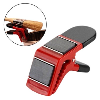 Magnetic Paint Brush holder clip w/Tin Opener Painiters DIY Tools Red/Blk OY