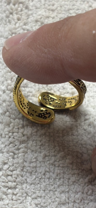 Gold Colored .925 Silver Ring