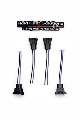 4 - EV1 Fuel Injector Connector Plug Clip Pigtail Quick Disconnect 