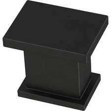 15/16" Layered Square Knob Flat Black
