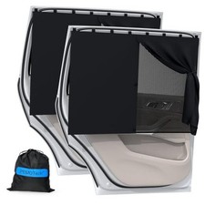 Car Window Shades with 8 Strong Magnets-26.8"x19.7" Dual Layer Car Rear/Side