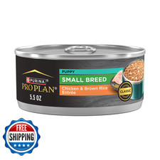 Purina Pro Plan Small Breed Puppy Chicken  Rice Wet Dog Food - 24x 5.5oz Cans