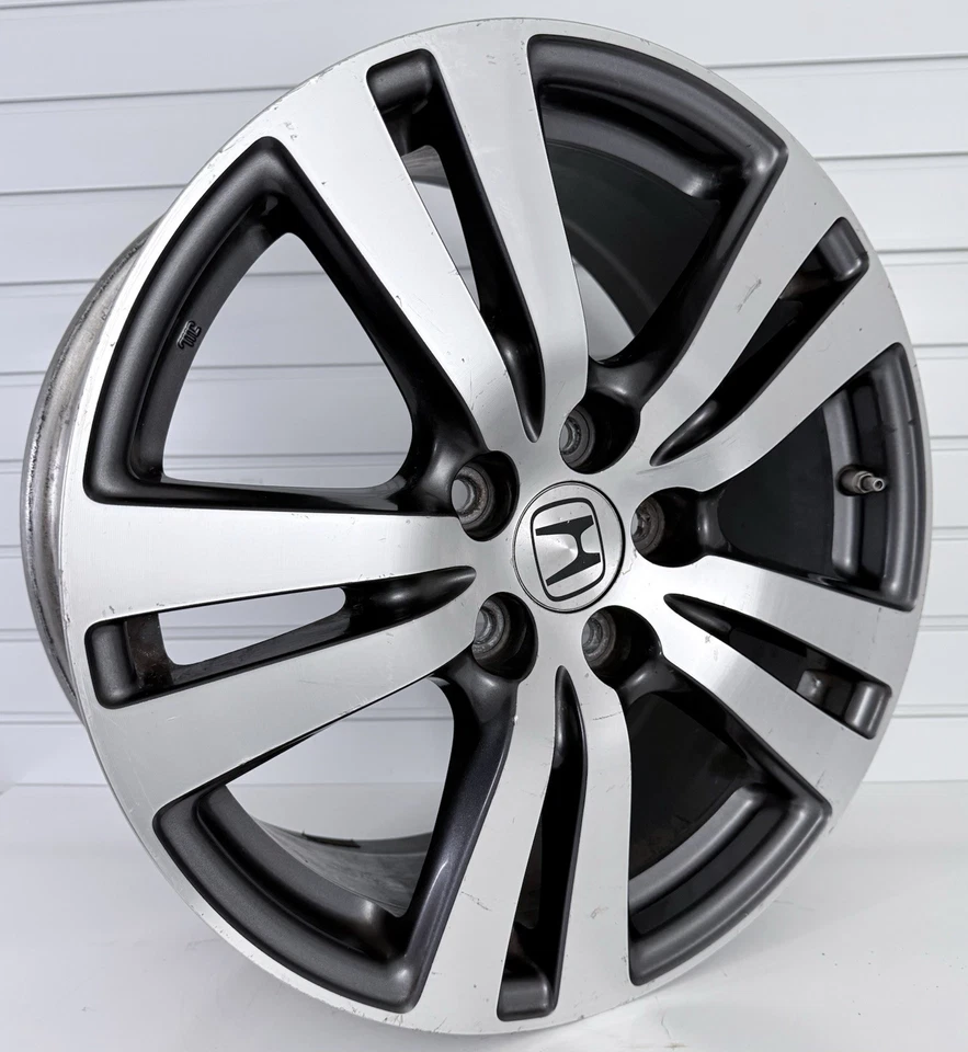 HONDA PILOT HONDA RIDGELINE FACTORY OEM 18" MACHINED CHARCOAL WHEEL RIM 64088 #3 - Image 4 of 4