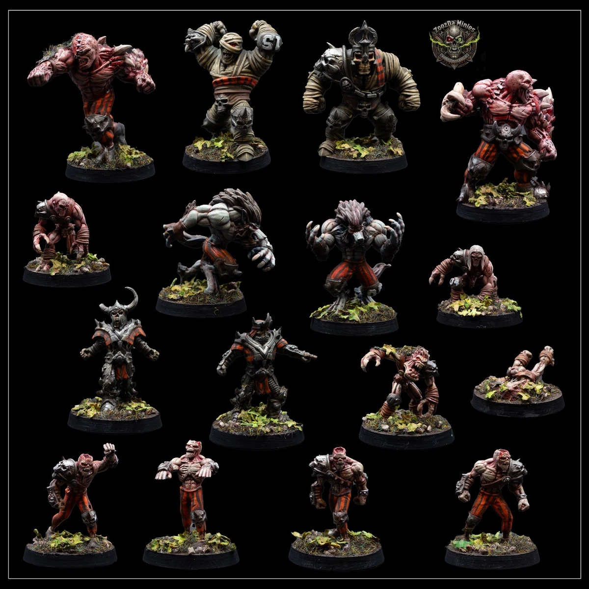 UNDEAD & NECROMANTIC HORROR Blood Bowl Team - 16 Minis - Dual Team