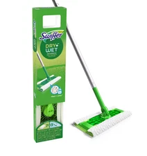 Swiffer Sweeper 2-in-1 Dry & Wet Floor Mop Starter Kit with 10 Refills