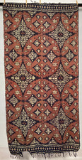 Vintage Handwoven Indonesian Ikat Textile Traditional Tribal Art 229x116 cm
