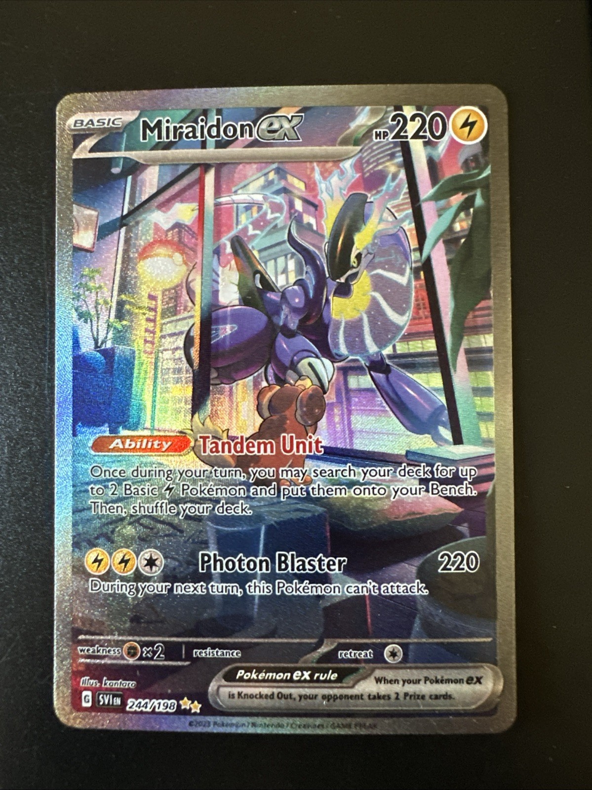 Miraidon ex 244/198 SV Scarlet & Violet Base Set Special Pokemon Card NM