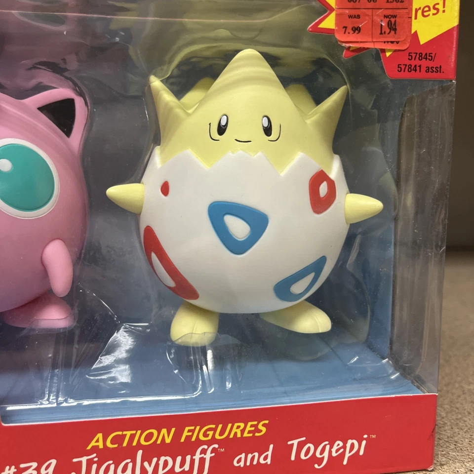 Figura de acción 1999 Jigglypuff Togepi Pokemon La película #39 rara caja dañada Foto 3 de 4