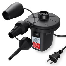 Electric Air Pump for Inflatables Air Mattress Pool Bed Portable Pump 3 Nozzles