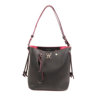 LOUIS VUITTON LV SHW Lockme Bucket Shoulder Bag M54677 Calfskin