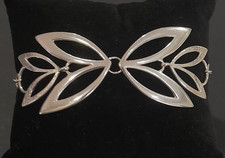 Scottish Ortak 925 Sterling Silver Butterfly T-Bar Bracelet Malcolm Gray