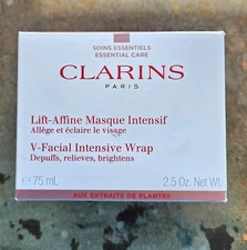 Clarins V-Facial Intensive Wrap 2.5oz / 75ml Depuffs, Relieves, Brightens NIB!