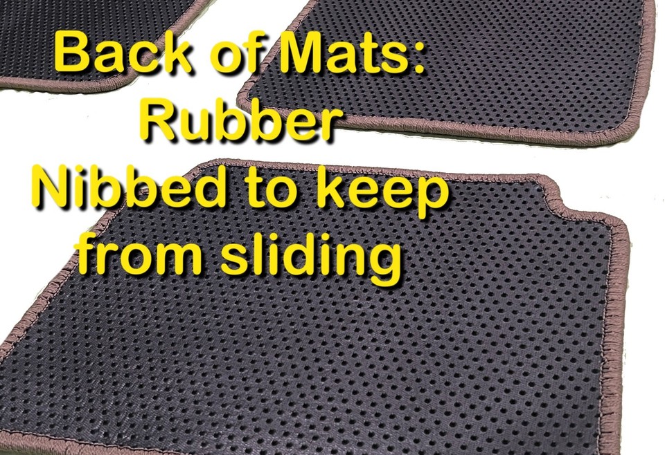 Tan Cut Pile Carpet Floor Mats For 1995-1997 Jaguar XJ6 – Set Of 4 With Heel Pad, Rubber Back, AFM