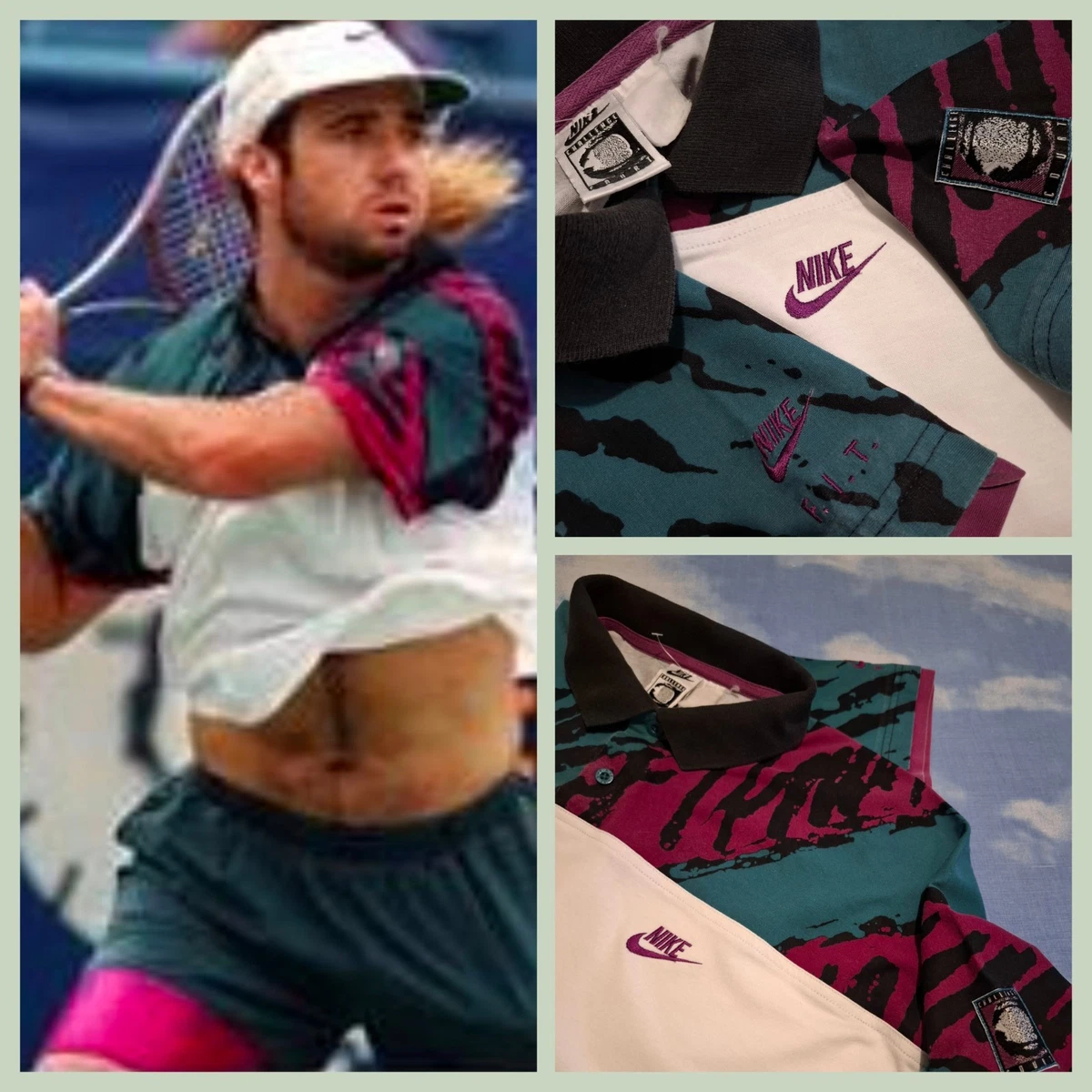 Preços baixos em Nike Tribunal de Desafio em Camisetas Vintage