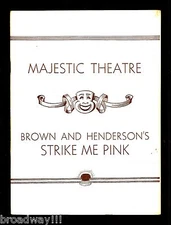 Jimmy Durante "STRIKE ME PINK" Lupe Velez / Hope Williams 1933 Broadway Playbill