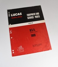 Lucas Girling 1969 BSA Motorycle Equipment Spare Parts Original Booklet