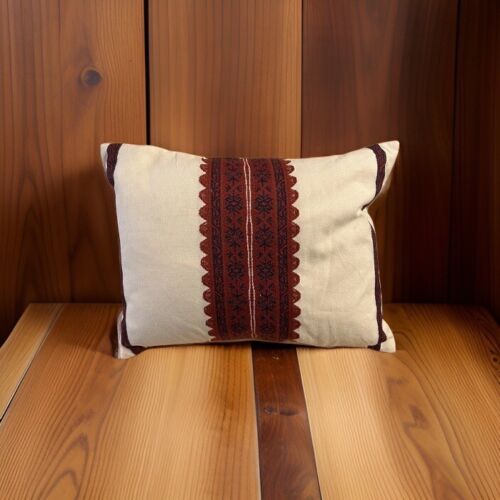 New Ralph Lauren Mirabelle Leason Cream Red Decorative Throw Pillow - Picture 3 of 5
