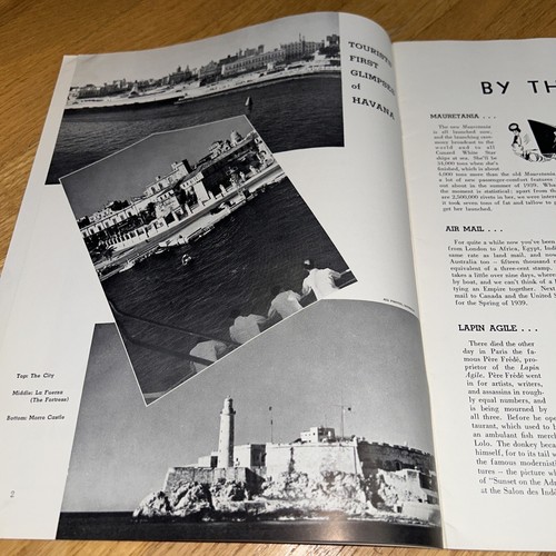 Oct 1938 CUNARD FOREIGN TRAVEL Mag Havana / Golf in Europe / Nairobi /Isle Man - Foto 4 di 18