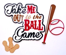 Premade Page Pieces for Scrapbooking Title, Baseball, Sports, Father/Son, Spring