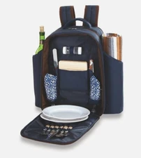 Picnic Plus Millbrook 2 Person Picnic Backpack Insulated Cooler Blanket Plates