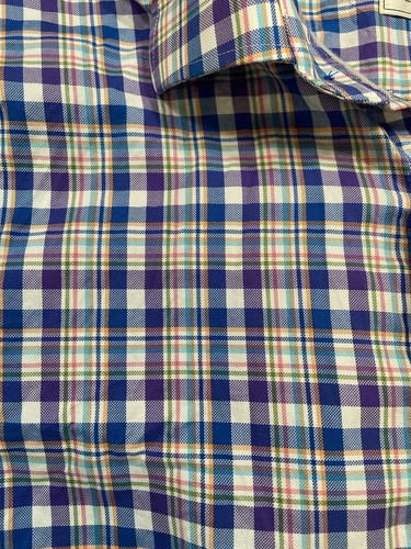 Peter Millar Button Down Shirt Mens Sz Large Dress Checked Plaid Colorful - Picture 3 of 8