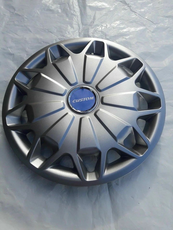15" WHEEL TRIMS FOR FORD TRANSIT CUSTOM VAN SET OF 4 2012 - NEW SHAPE HUBCAPS - Image 2 of 4