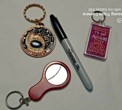 Red Mirror Scorpio Zodiac Sign Explain Why I Need a Man COOL KEYCHAIN keyring