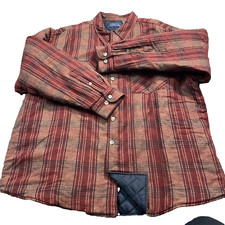 NWOT Vtg Basic Editions Red Plaid Flannel Qui...
