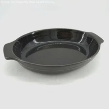 Emile Henry Oval Baking Dish France Dark Grey 8.5x11"