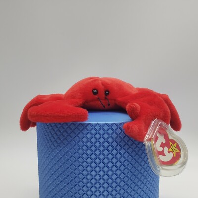 Ty Beanie Baby Digger Crab 8-23-95 Red Crab Plush
