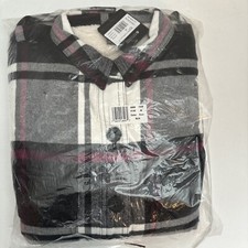 EDDIE BAUER Eddies Fleece Lined Plaid Shirt Jacket Womens size Medium NWT