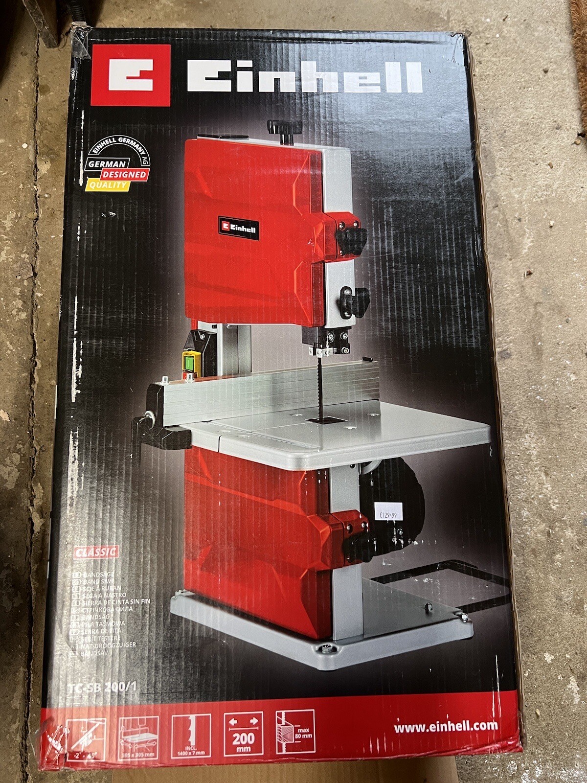 Einhell TCSB 200/1 Band Saw 200mm Bench Mitre Saw Adjustable 80mm