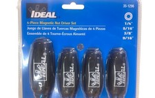 Magnetic Nut Driver- IDEAL Set: 1/4" 5/16" 3/8" 9/16"  4-Piece 🆕