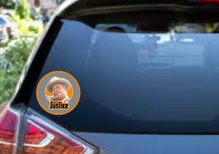 Smokey and The Bandit (Buford T Justice) - 4" Vinyl Decal Car Window Cooler Bar