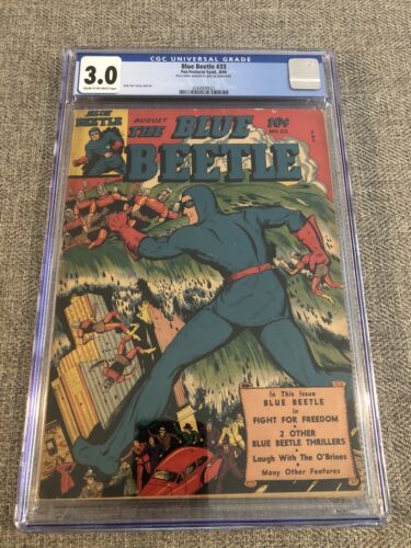 Blue Beetle #33 CGC 3.0 VINTAGE Fox Feature Synd Comic Dan Garret Golden Age 10c - Picture 1 of 2